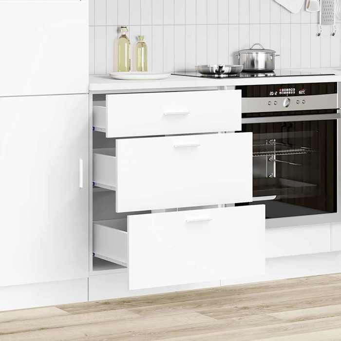 VidaXL "Lyon" Base Kitchen Cabinet In White Engineered Wood 854250
