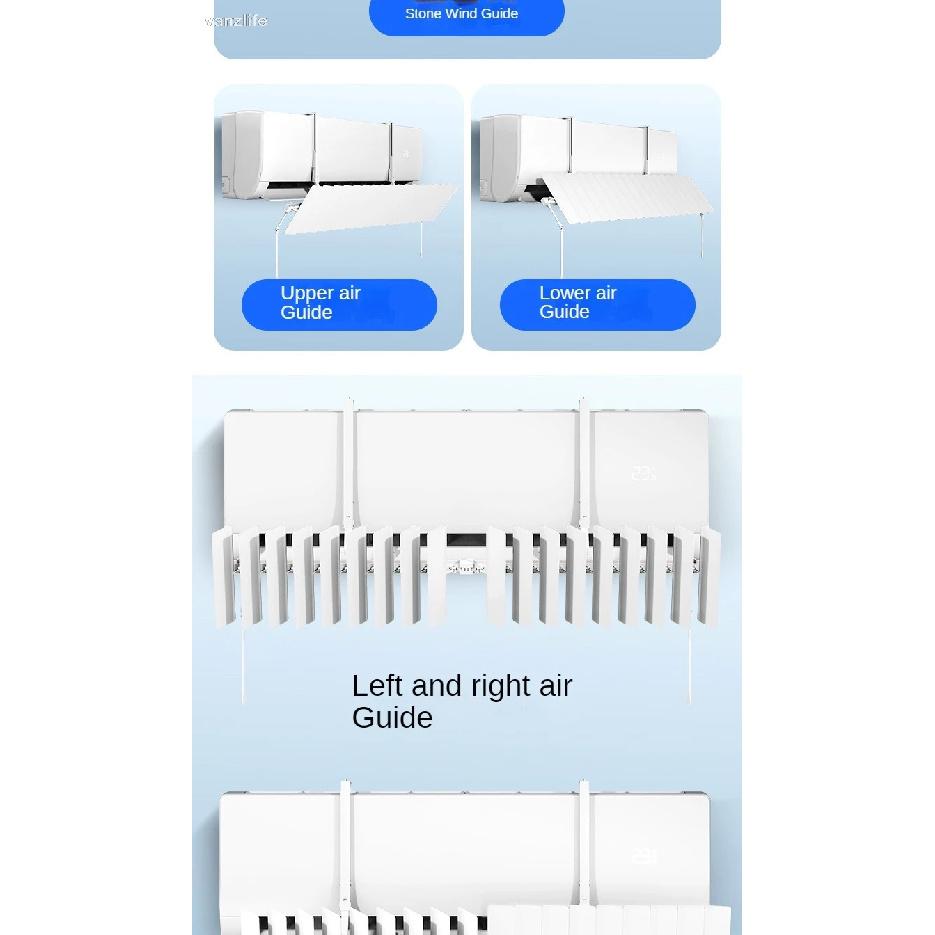 Air Conditioner Windshield Wall-Mounted Universal Confinement Anti-Draft Blowing Cold Air Cover Wind Deflector Air Outlet Louver