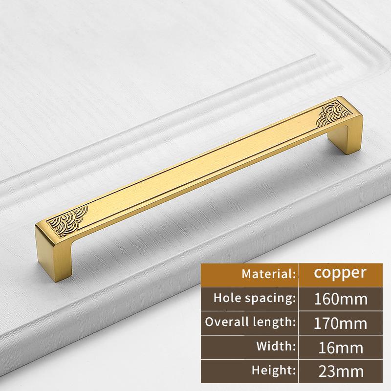 High-end Solid Brass Cabinet Door Handles Bedside Table Cabinet Wardrobe Wine Cabinet Pull Drawer Knob and Furniture Hardware