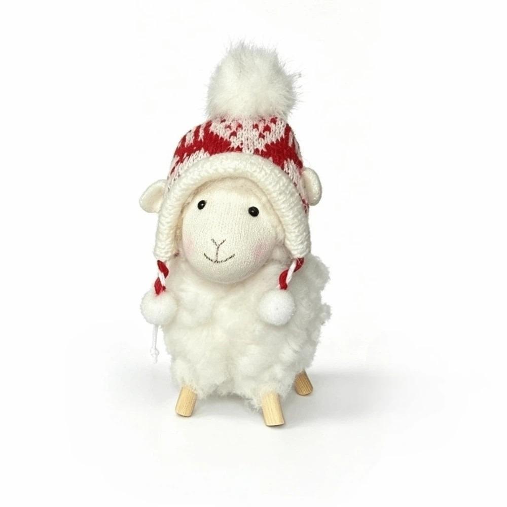 Scarf Hat Little Lamb Hanging Pendant Cute New Year Xmas Decoration Mini Sheep Doll Party Decor