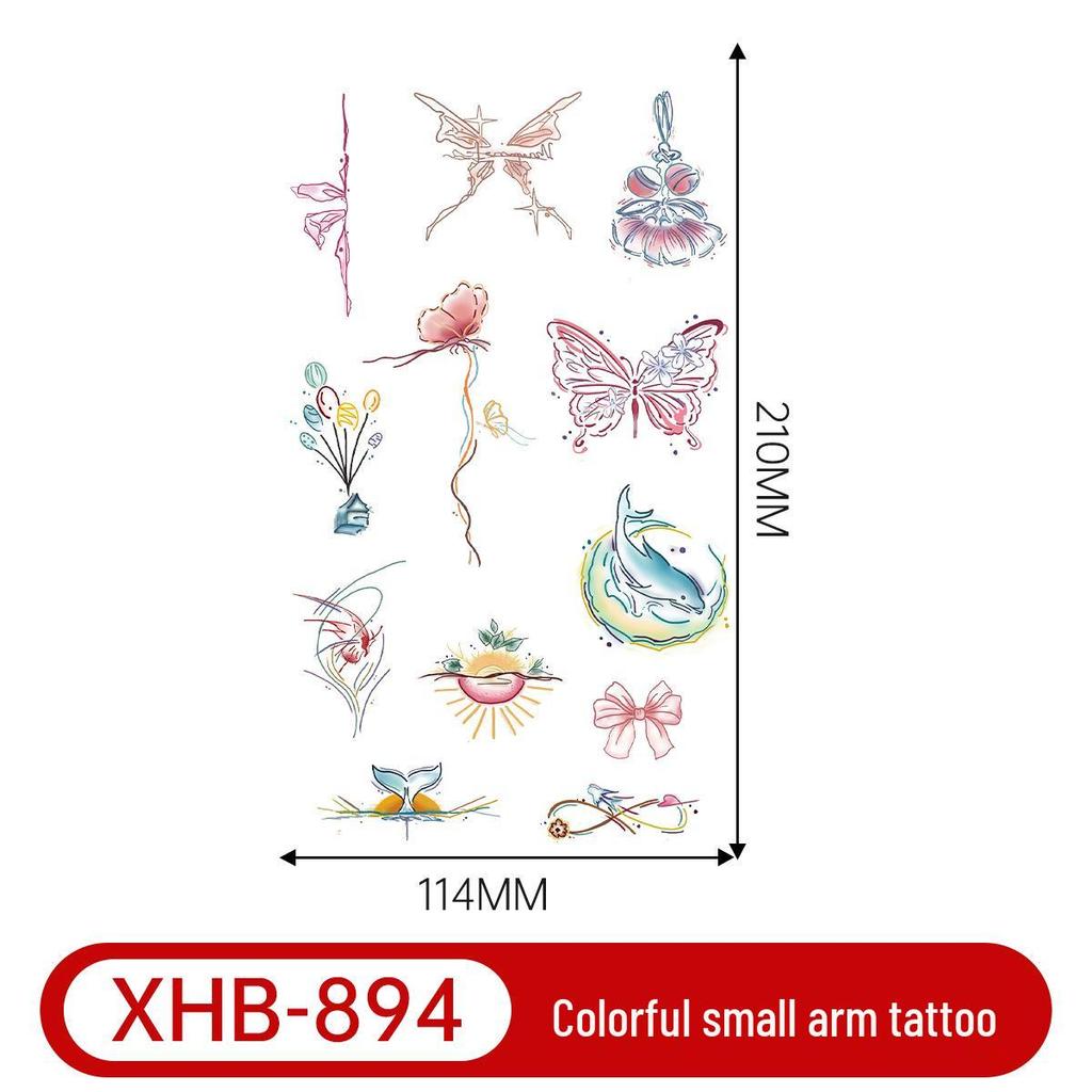 Colorful Butterfly Tattoo: Long-lasting, Waterproof, Semi-permanent Arm Art for a Fresh, Cool Look