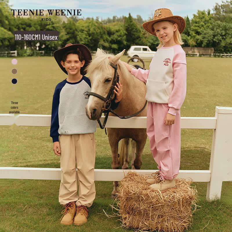 Teenie Weenie Kids Little Bear Printed Raglan Sweatshirt 130 коричневый