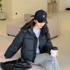 Winter New Loose Cotton-padded Women's Short Hooded Padded Leather Cotton-padded Jacket Coat
