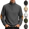 Herren Amerikanisches Vintage Jacquard Geripptes Stehkragen Sweatshirt, Westlicher Cowboy Stil Langarm Lässiger Sport Pullover für Herbst Winter