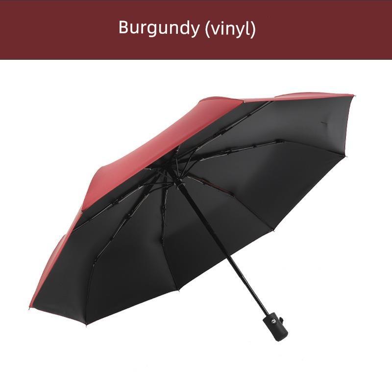 70% off Men's Business Umbrella 10-Rib Black Coating Automatic Umbrella 3122 Gift Advertising Umbrella Dual-Use Folding Umbrella for Sun and Rain