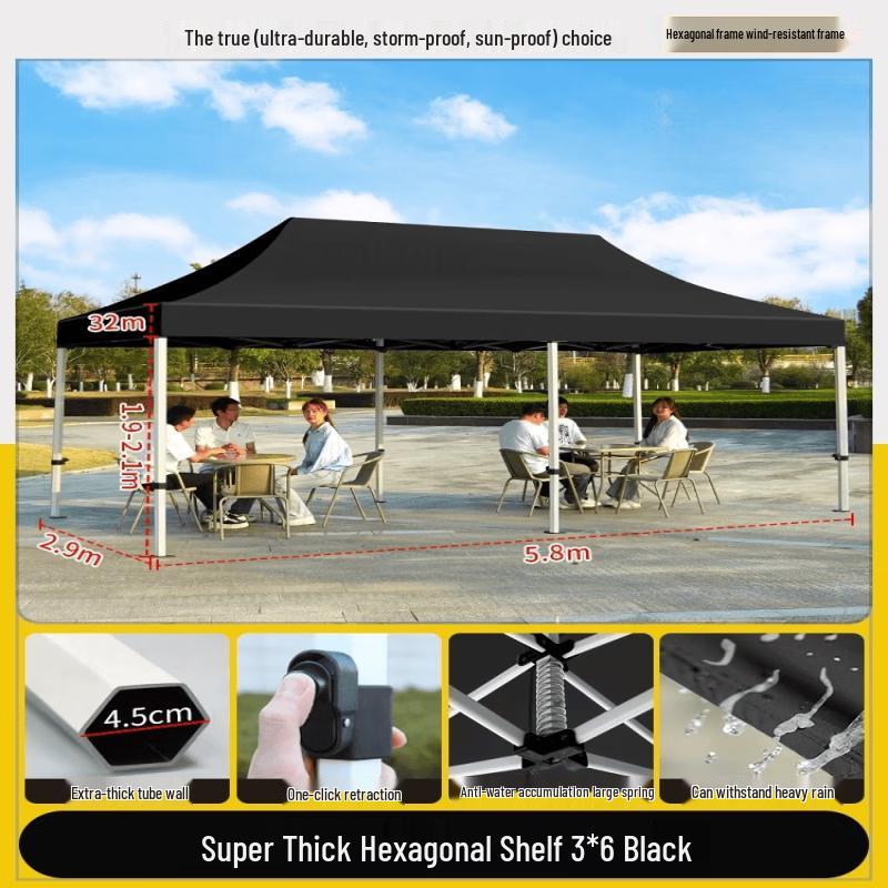 Jundingying 3x6m Extra Thick Folding Hexagonal Canopy