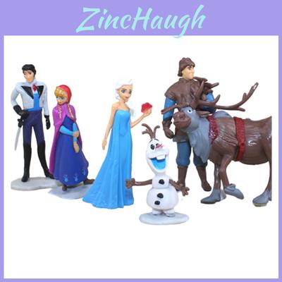 6pcs Disney Frozen Princess Figures Set With Anna Elsa Olaf Kristoff Prince Hans And Sven For Frozen Fun