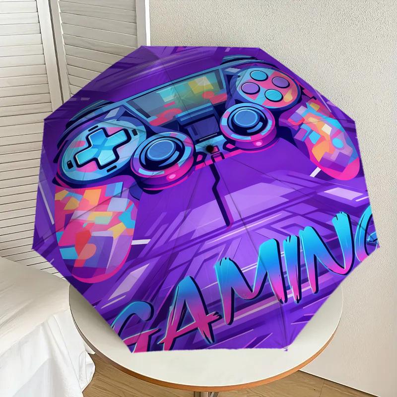 1pc Gamer Controller Pattern Umbrella Design Automatic Opening and Closing Umbrella, High-quality Travel Umbrella, c1128193