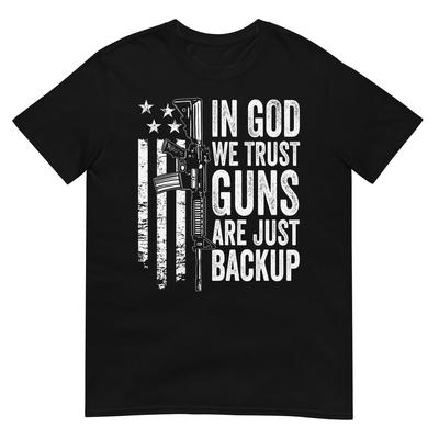 In God We Trust Le Armi Sono Solo un Backup Maglietta Patriottica