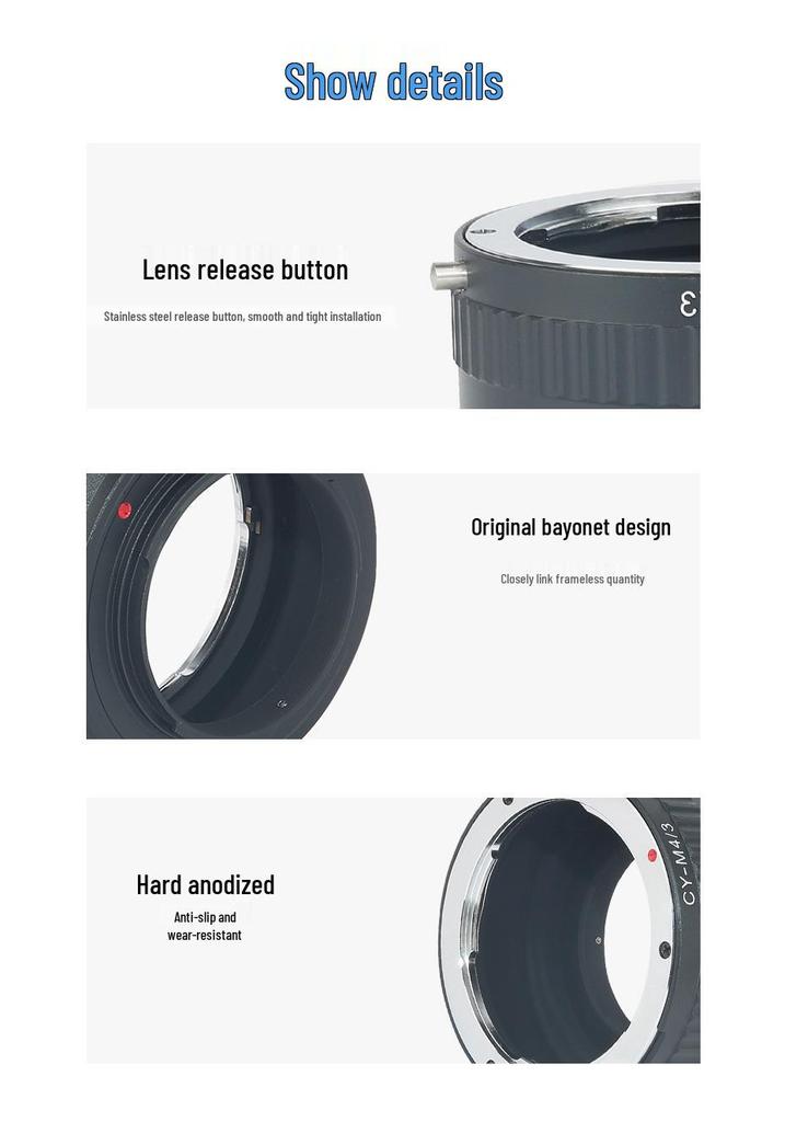 M4/3 Lens Adapter for Contax To Olympus Cameras