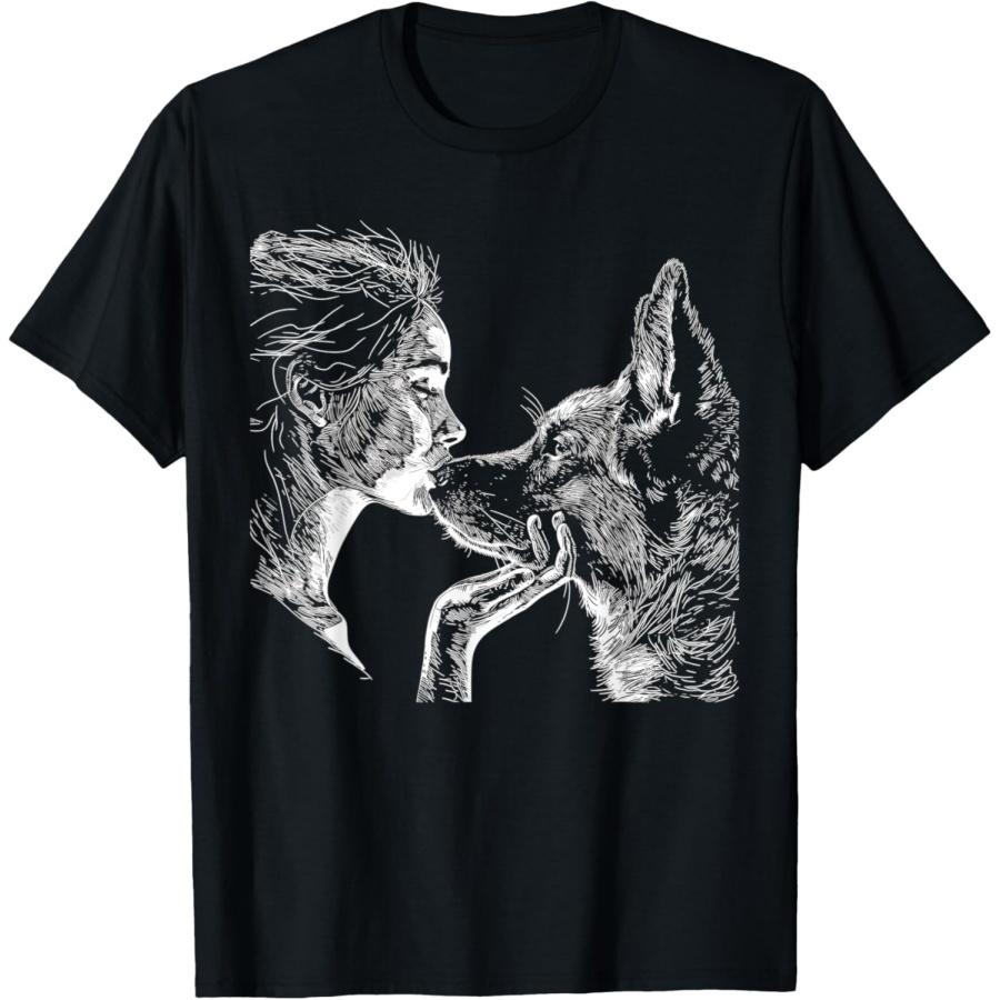 

German Shepherd Mom Dog Art Lover Mother s Day T-Shirt(1) XXXXXL чорний