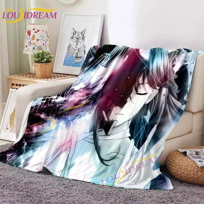 Anime Blanket Elfen Lied Blanket Cartoon Printed Blanket Cover Flannel Blanket Bed Sofa Living Room Blanket Home Decor Fans Gift