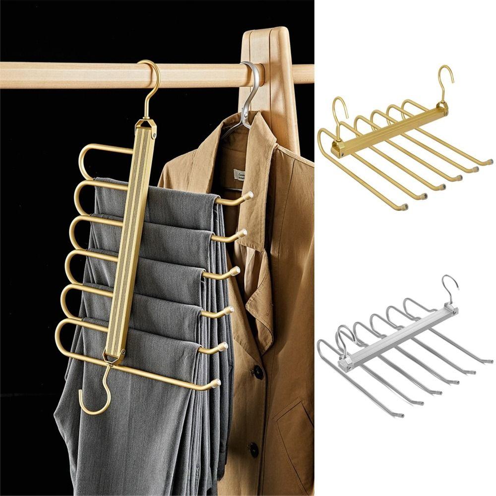 Aluminum Alloy 360°Rotating Hook Hangers Multi-Functional Tie Hangers  Wardrobe Storage