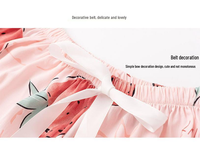 Women's Summer Pajama Pants - Cotton & Rayon, Thin Style, Wide-Leg, Loose Fit, Ideal for Spring & Autumn, Suitable for Home or Outdoors.