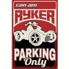 Vintage CanAm Ryker Parking Only Metal Sign  Iron Wall Plaque  Retro White  Red Motorcycle Design for Bar Garage Home Re