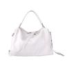 Lychee Pattern Simple Handbag Trendy First Layer Leather Women'S Bag Soft Surface Shoulder Boston Bag