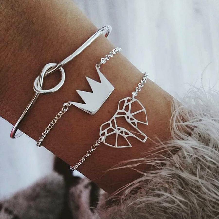 

Simple, Jewelry Knotted Bracelet Crown Personalized Street Auction Bracelet Women