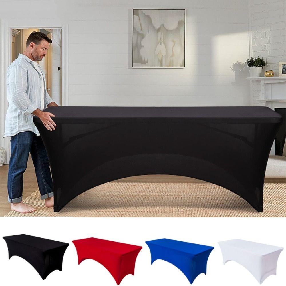 Rectangular Table Cover 6FT/4FT Cocktail Table Decoration Spandex Tablecloth  Wedding Event