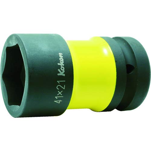 

Ko-ken Impact Wheel Nut Socket, PW8P-41X21, Yellow, 25.4mm Drive x 87mm Overall Length, Combination Type/Thin Wall/Colored