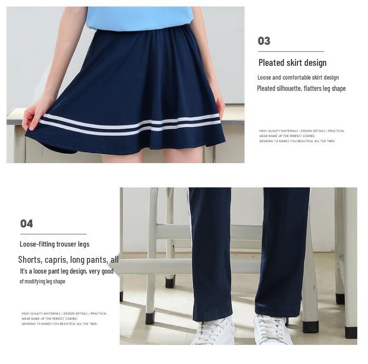 Kids' British-Style Class & Sports Uniform Set – Summer Edition