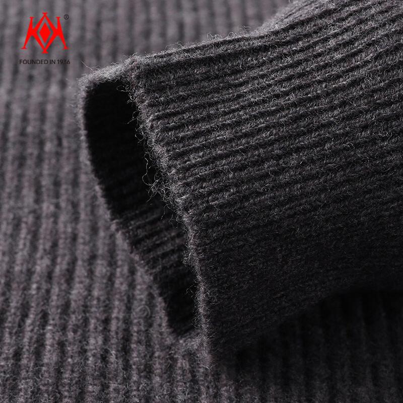 KaiKai Men's 100% Pure Wool Crew Neck Sweater