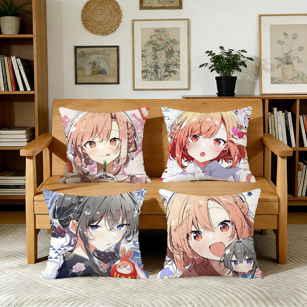 Cute Mme anime Llove Song cushion cover For Pillow Printing Sofa Decoration Home Car Room Coffee Shop Office Nordic Simplicity