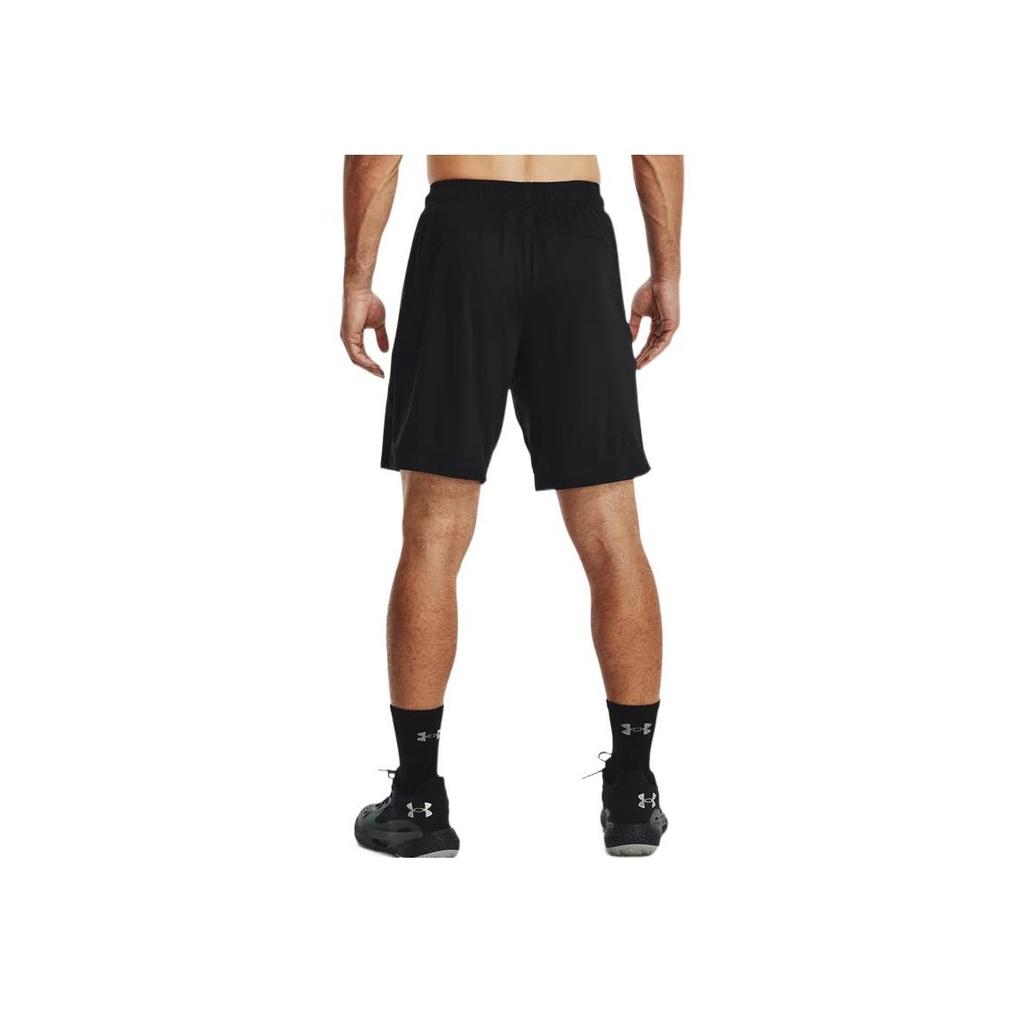Under Armour Solid Color Elastic Waist Straight Shorts Men Bottoms Black 1370220-001