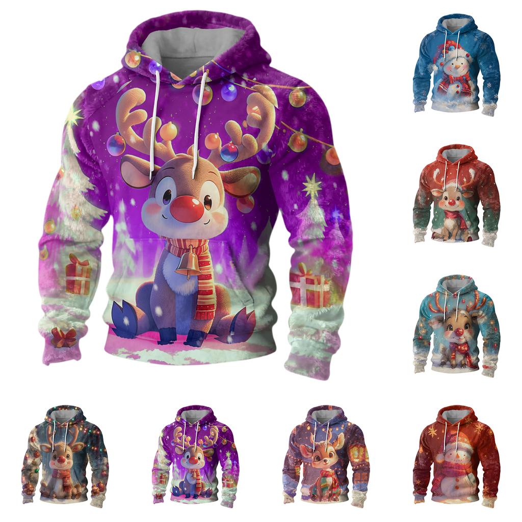 Herrenmode Freizeit Kapuzenpullover Kapuze Plüsch Lange Ärmel