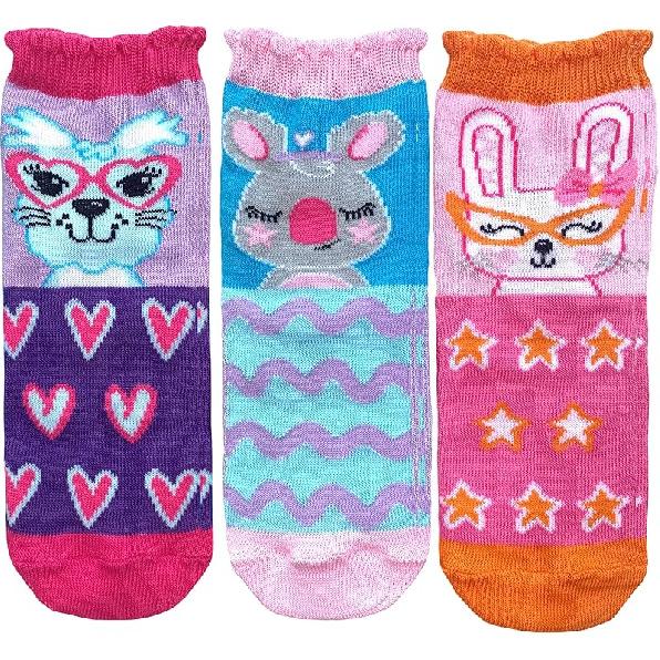 Jefferies Socks Boys  Cute Animal Fashion Pattern Crew Socks 3 Pack Medium