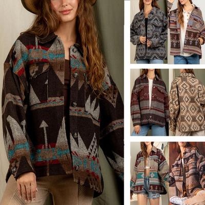 Fall/Winter New Arrivals Women's Loose Fit Long Sleeve Vintage Coat Jacket