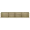 CD Wall Shelf Sonoma Oak 100 x 18 x 18 cm Particleboard