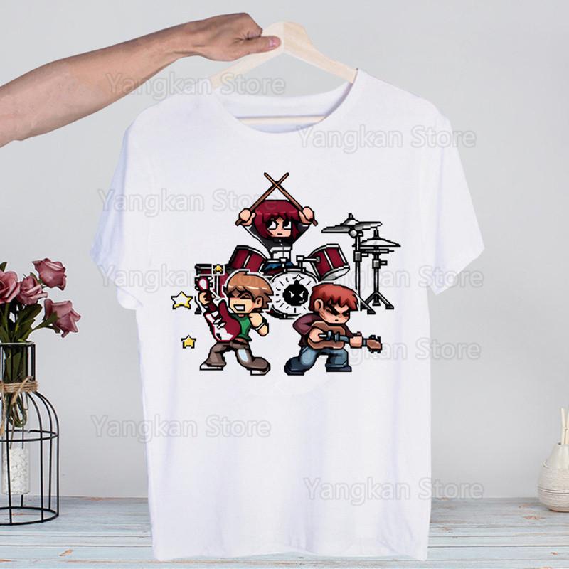 Scott Pilgrim Printing Street Style Casual Short Sleeve Men T Shirt O-neck Tshirt Male T-shirt