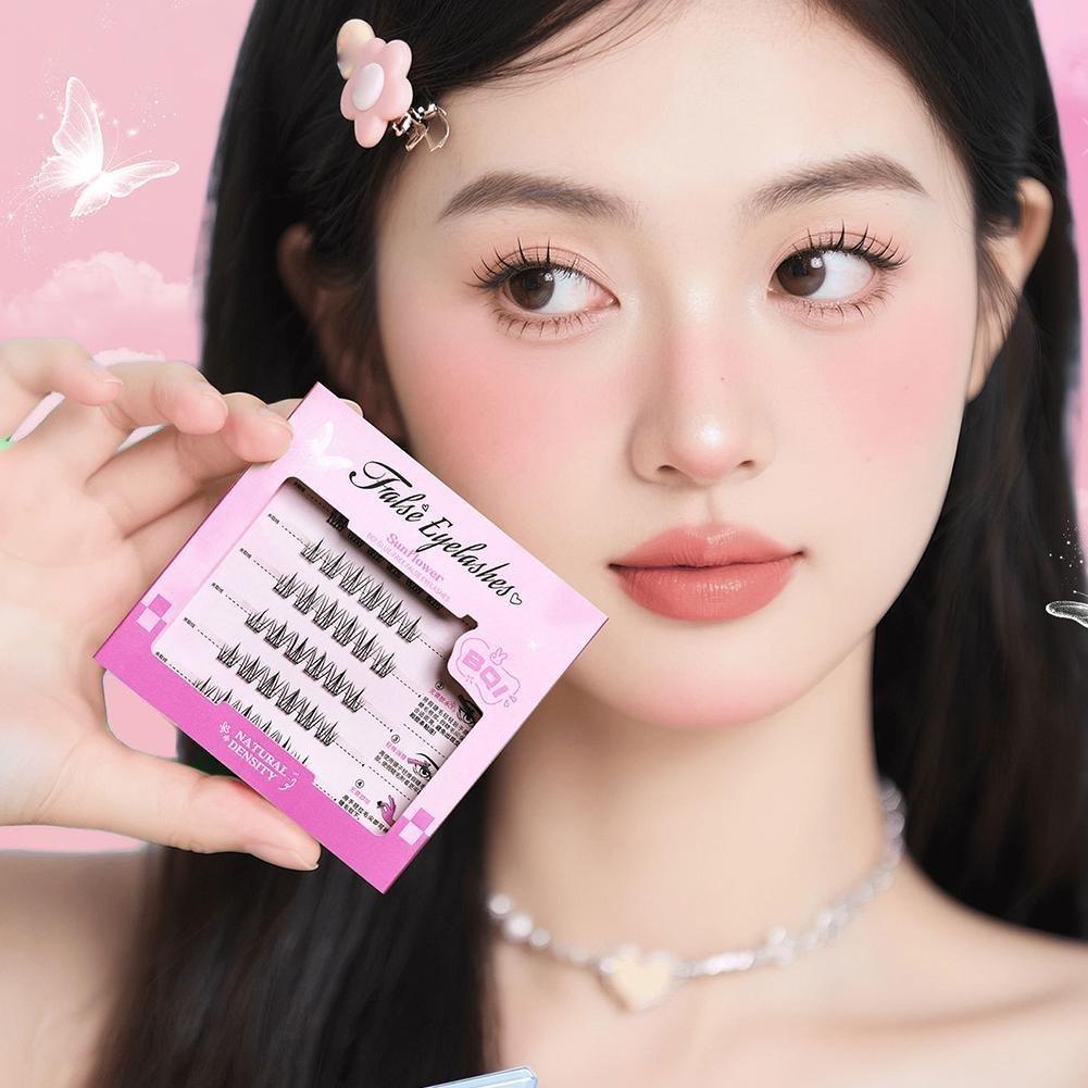 Falsche Wimpern ohne Kleber, natürlich aussehende falsche Wimpern, 3D-falsche Wimpern ohne Klebstoff, schwarze Wimpern mit starker Haftung in 1 Sekunde