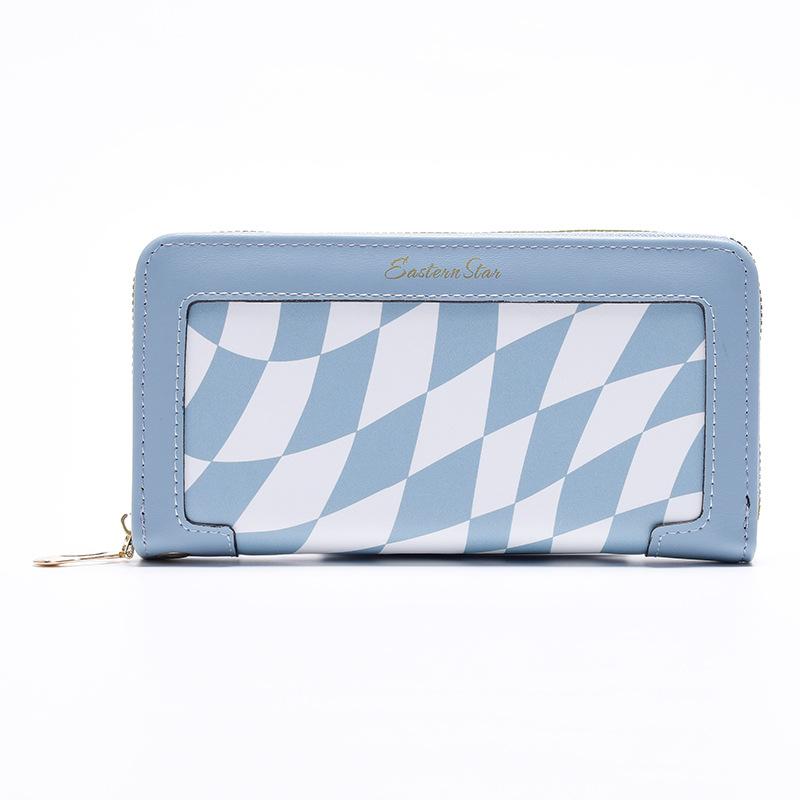 

Новый женский кошелек женский длинный на одной молнии женская сумка-клатч с несколькими отделениями для карт кошелек кошелек синий