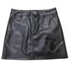 7852 Mickey Mouse Embossed Faux Leather Skirt [Delsol] (LL)