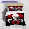 3pcs Pennywise1 Design Cover Set - HD Printed Bedding with 1 Cover and 2 Pillowcases - Perfect for Home and Dorm Decor