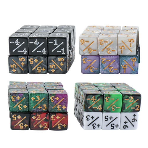 36pcs Acrylic Six Dice Loyalty Counters Dispositive and Dice Card Game Accessories Easy to Use