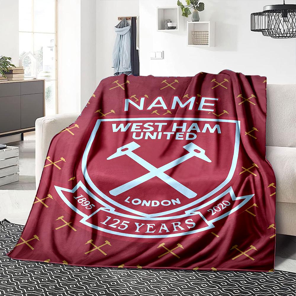 Custom Name Atletico Madrid Crest blanket for Couch & Bed, Plush Cozy Fuzzy Blanket Super Soft & Warm Blankets for Fall and Winter. 0908250