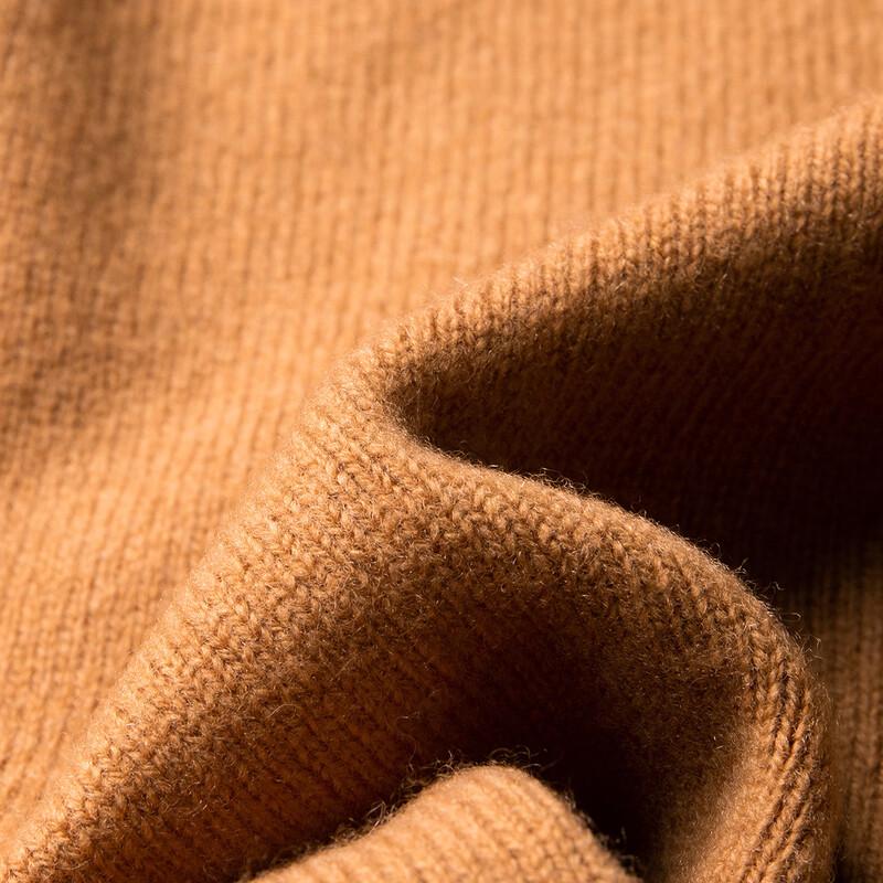 TUHUANG Women's Thickened Jacquard Pure Wool Semi-High Neck Sweater