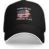 This Is My Pride Flag Distressed American Flag Baseball Cap Adult Patriotic Adjustable Dad Hat