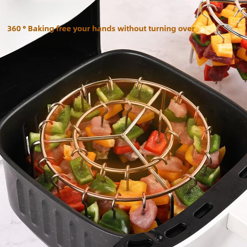 1Set Stainless Steel Grill &Skewers,24/36/48 Pcs Needle,BBQ Set, Air Fryer,Oven,Grill,Skewers,grill Accesories Kitchen Tools