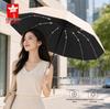 Red Leaf Windproof Sun & Rain Umbrella: Fully Automatic, UV Protection, Foldable, 264 Ribs