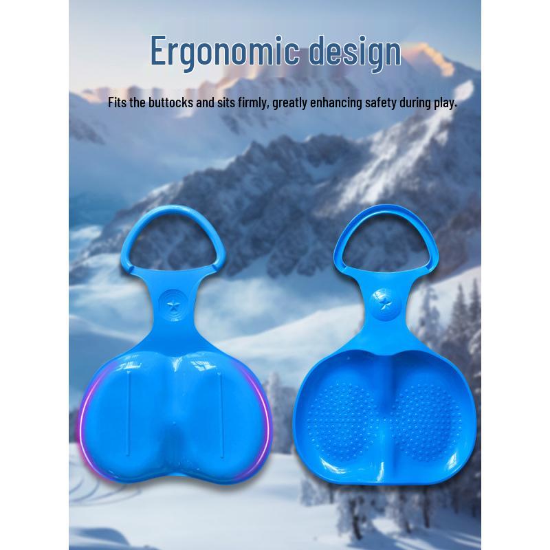 Durable Apple-Shaped Ski Sled for Kids: Outdoor Grass and Sand Sliding Pad