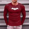 Bat Graphic 3D Printed Men's T-shirts Long Sleeve Street Style Hip Hop T-shirts Plus Size Loose Casual Sporty Tops Clothing