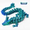 3D Printed Crystal Dragon Figurine with Movable Joints - Perfect Children's Birthday Gift