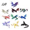 Stress Relief Dragon Ornament 3D Printed Articulated Figurine with Adjustable Wings and Unique Eyes Sculpture Movable Joints for Home Decor
