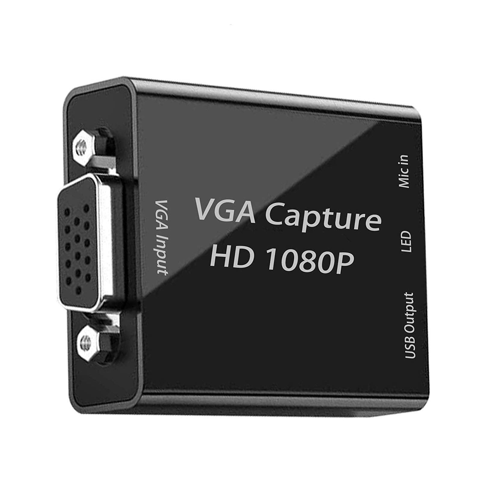 

Плата видеозахвата VGA Захват игры 1080p30hz VGA в карту видеозахвата Качество изображения HD для игр и конференций Совместима с OSX PC PS5 Xbox Switch чёрный