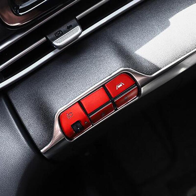 For Hyundai Elantra Avante    Car Headlight Switch Frame Button Stickers Cover Decoration Auto Interior Accessories
