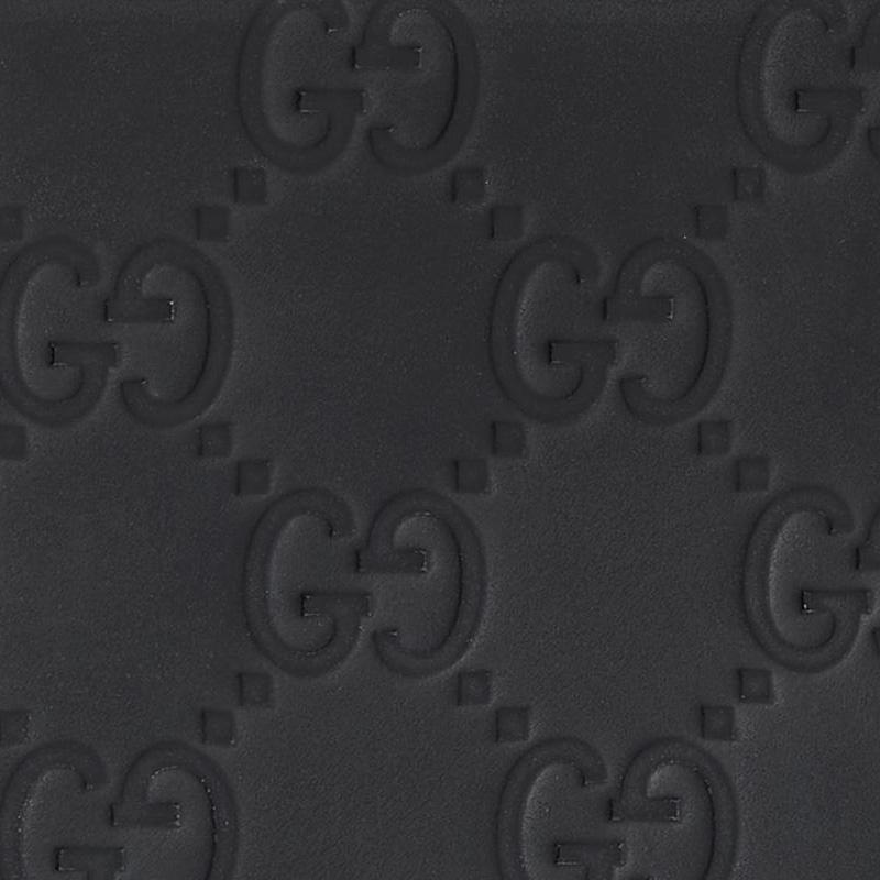 Gucci All Over Double G Logo Zipper Leather Wallet Men Wallet Black 771421-AAC0L-1000