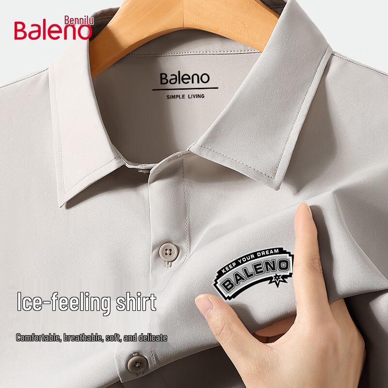 Baleno Men s Lightweight Ice Silk Short Sleeve Shirt L